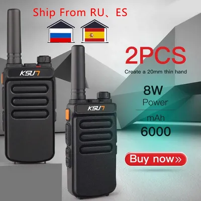 KSUN X65 Walkie Talkie Professional UHF Walkie Talkies 10KM Two Way Ham Radio Station Receiver