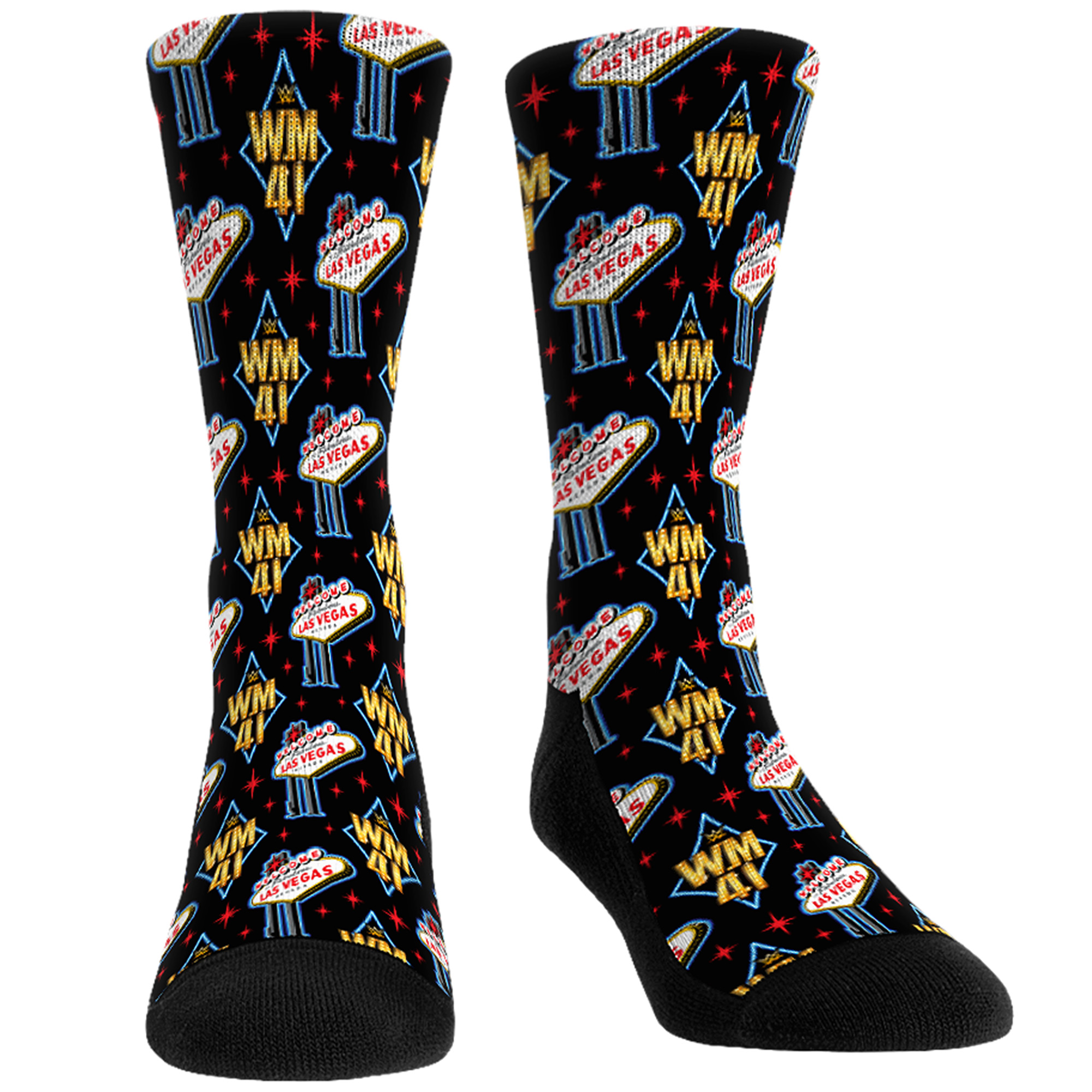 Unisex Rock Em Socken WrestleMania 41 Vegas Sign Crew Socken Image