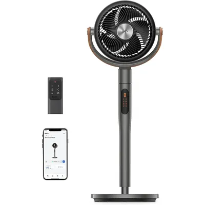smart Pedestal Fan with Remote,Omni-directional Oscillating Floor Fans with Wi-Fi/Voice