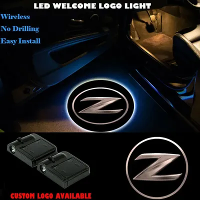 2x Wireless Z Logo Car Door Projector Courtesy Ghost Shadow LED Lights for Nissan Fairlady Z 350
