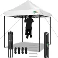 Gazebo pieghevole 2x2m Gazebo pop-up impermeabile stabile e resistente all'inverno, tenda da giardino e per feste all'aperto facile da usare, altezze regolabili