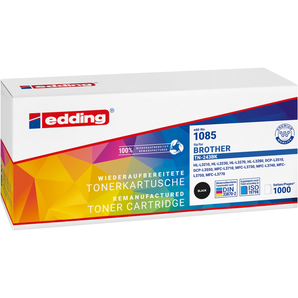 edding Toner 18-1085 wie Brother TN-243BK schwarz Image