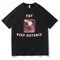 Fat Keep Distance Meme Tshirt Uomo Donna Scherzo Umorismo Regalo per lui e lei Kawaii Cute Memes