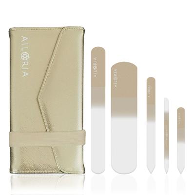Ailoria CONTOUR LUXE Glas-Nagelfeilenset gold