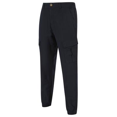 Trousers Idas Linen Cotton Comfort Fit Elasticated Waist Cargo Trousers in Sky Captain Navy / S - Tokyo Laundry