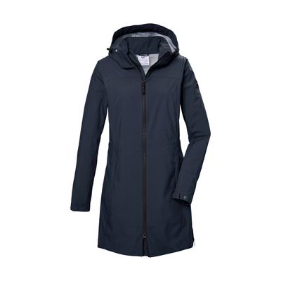 Softshellparka "GS 76 WMN SFTSHLL PRK", Damen, Gr. 42, blau (navy), Oberstoff: Oberseite: 100% Polyester, Rückseite: 100% Polyester, Futter: 100% Polyester (recycelt), G.I.G.A. DX BY KILLTEC, sportlich, Jacken, Wasserdichter, atmungsaktiver... Image
