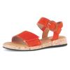 Keilsandalette GABOR "RHODOS", Damen, Gr. 37, orange, Ziegenveloursleder, unifarben, klassisch, Schuhe, Riemchensandale, Komfortschuh, Sommerschuh mit hübscher Zierschnalle
