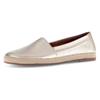 Slipper GABOR, Damen, Gr. 39, gold (goldfarben), Ziegenleder, metallic, casual, Schuhe, Schlupfschuh, Bequemschuh, Flats mit jutebezogenem Plateau