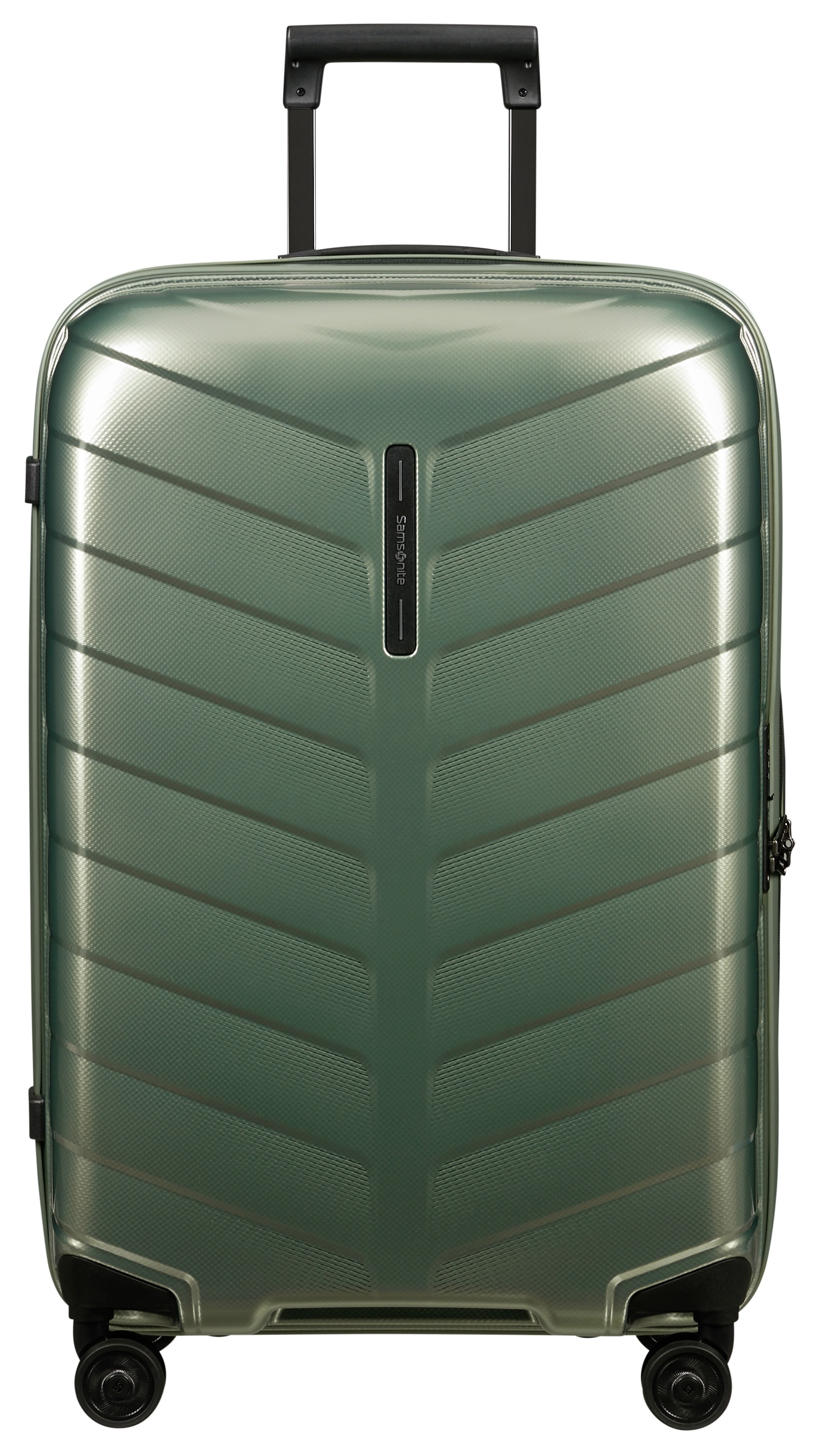 Hartschalen-Trolley SAMSONITE "ATTRIX, verschiedene Größen und Farben", Gr. B/H/T: 46 x 69 x 27 73, grün (basil grün), Polypropylen, Strukturmuster, Klassisch, Koffer, Hartschalen-Koffer Reisegepäck TSA-Schloss Volumenerweiterung bei S Image