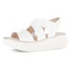 Sandalette GABOR, Damen, Gr. 39, weiß, Nappaleder, unifarben, modisch, Schuhe, Plateau, Sommerschuh, Rimchensandale mit Best Fitting-Ausstattung
