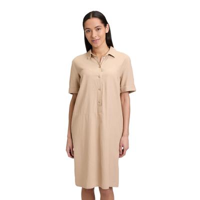 Hemdblusenkleid BETTY BARCLAY "Betty Barclay Leinenkleid mit Knopfleiste", Damen, Gr. 48, Normalgrößen, beige, Obermaterial: 55% Leinen, 45% Viskose., modisch, figurumspielend kurz, Halbarm, Kleider, Form Image