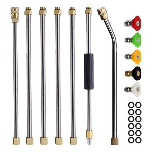 YMYNY Kit d'extension pour nettoyeur haute pression 4000 PSI 1/4 avec 5 embouts de buse (0, 15, 25,