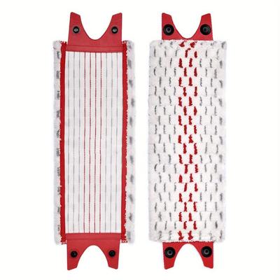 TEMU Vileda / Microfiber Flat Mop Pads - Polyester Replacement Heads For Home Cleaning, Uncharged, No Battery Required Image