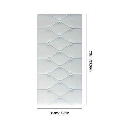 TEMU 10pcs 70×35cm/27.56×13.78in 3d Self-stick Soft Foam Wallpaper, Shapes And Stripes, Peel And Stick, , Anti-collision, Detachable, Straight Match, For Bedroom, Living Room, Kitchen Wall Backsplash Image