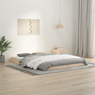 TEMU Solid Wood Bed 140x200 Cm Pine Image