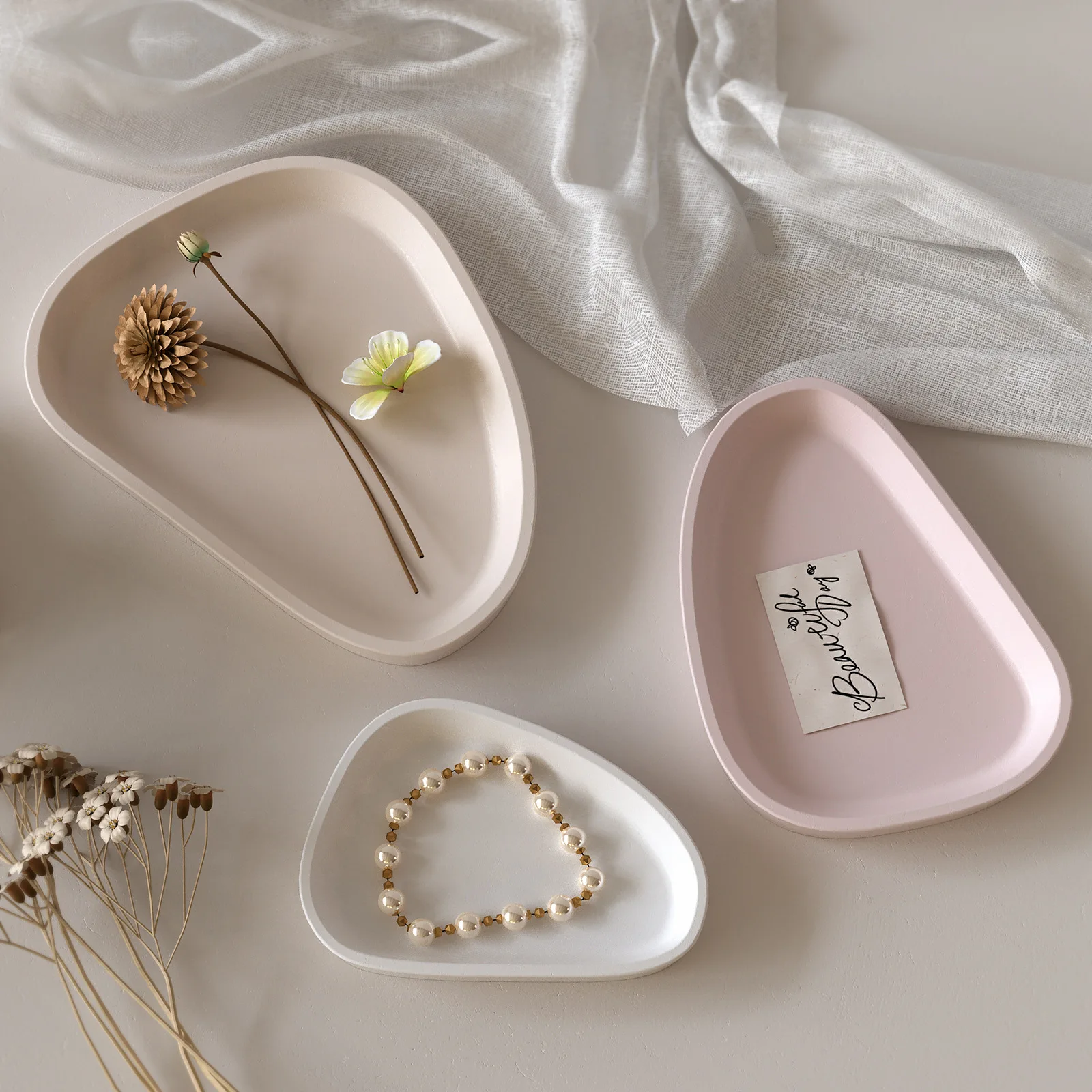 Kreisförmige Dreieck Tablett Silikon Formen DIY Hause Schmuck Lagerung Platte Pan Gips Gips Zement Form Tasse Casting UV Harz Form Image