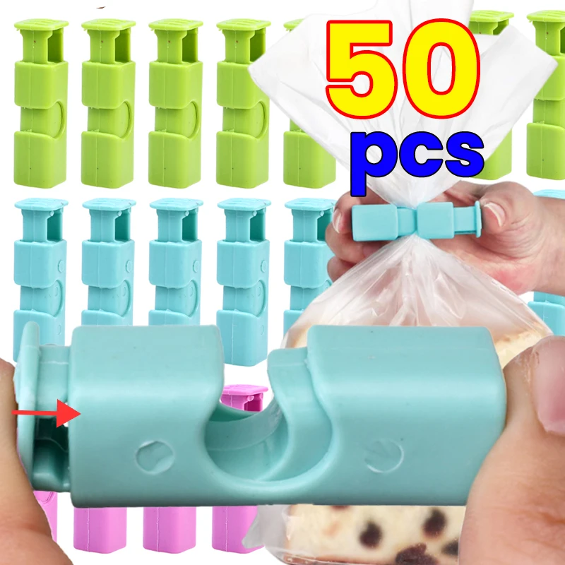 5–50 Stück Lebensmittel-Dichtungsklammern, Brot-Aufbewahrungsbeutel-Clips für Snack-Wrap-Beutel, Federklemme, wiederverwendbare Küchenorganisation, Dichtungsklemme Image