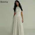 Booma Saudi-Arabien Abendkleider mit Perlenstickerei, ärmellos, A-Linie, formelle Anlässe, elegante Party-Abschlussballkleider für Frauen
