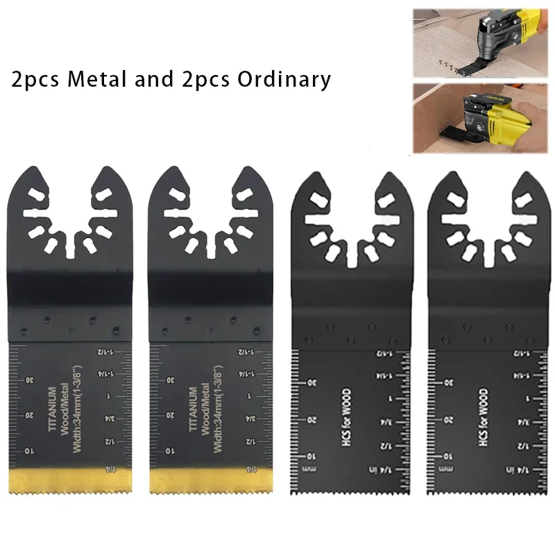 2 gerade Sägeblätter aus Metall und 2 gewöhnlichen Bimetall, universelles Schatzzubehör, universelles Schatzreparatur-Maschinensägeblatt Image