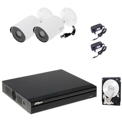 Dahua Video Überwachung Kit 5 Mpx 2 Kameras P2p Cloud Hd 2 Tb Image