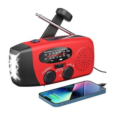 Notfall-Solarradio,Solarbaby Selbstbetriebenes Kurbelradio mit LED-Taschenlampe, SOS-Alarm,AM/FM Image
