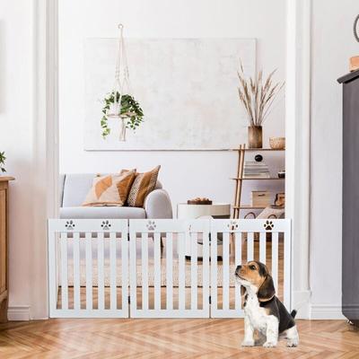 Goplus - Hunde Absperrgitter, faltbares Schutzgitter, Konfigurationsgitter für Welpen, Hündchen &