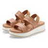 Plateausandaletten LASCANA "Sommerschuh, Sandale, Sandalette, offener Schuh", Damen, Gr. 36, braun (camelfarben), Obermaterial: 100% Rindsleder. Futter: 100% Rindsleder. Decksohle: 100% Synthetik. Laufsohle: 100% Synthetik, unifarben, casual,...