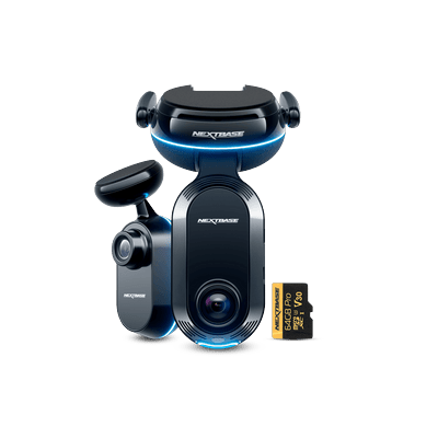 Nextbase iQ 1K Bundle – 1K Front & Rear Smart Dash Cam + 64GB microSD, 4G, Triple Channel, Live on App, Smart Parking Mode, Witness Mode, Roadwatch AI, SOS