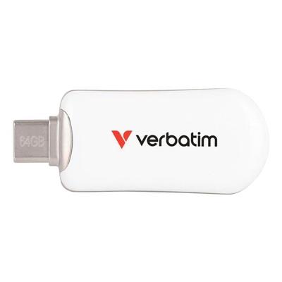 Verbatim USB-Stick »Plectra USB-C« 64 GB weiß, 2.05x0.82x4.9 cm
