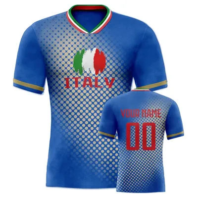 Personalized Italy Football Shirt Custom Soccer Jersey Quick-Dry Breathable Team Uniform with Name