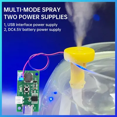 Dual Power Single-head Humidifier Module Ultrasonic Fogger Driver Circuit Board DC 4.5-5V Type-C