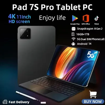 2025 Global Version Original Pad 7S Pro Tablet 11inch Android 14 22GB+1TB 20000mAh 5G Dual SIM