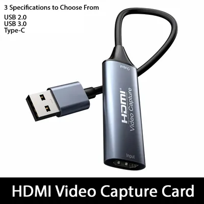 USB 3.0 Video Capture Card 4K HDMI-compatible to USB 2.0 Type-C Game Grabber Record For Switch Xbox