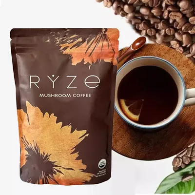 Organic Mushroom Coffee - Shiitake, Cordyceps, Supports Immune, Focus, Concentration, Stress,