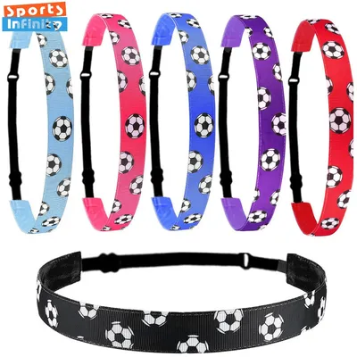 Fashion Football Headband Candy Color Yoga Head Band Elastic Sweatband Running Headband Anti Slip