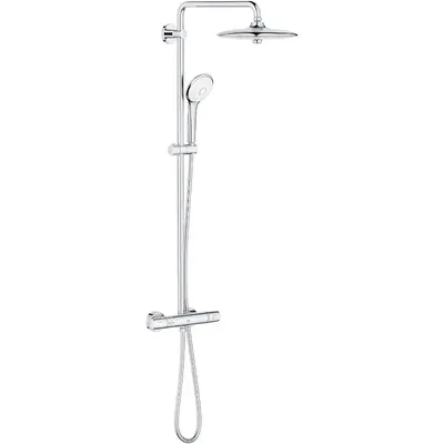 GROHE 26128002 Euphoria 260 Cooltouch Thermostatic Shower System, Starlight Chrome
