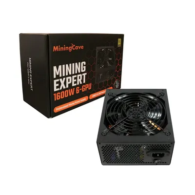 1600W PC PSU For Miner MiningCave Mining Power Supply 1600W Direct 6 PIN to Riser for 6 GPU