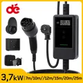 dé 3.7kW tipo 2 caricatore per veicoli elettrici schermo a LED 16A IP66 impermeabile 1.5X caricatore portatile veloce EV 7m 10m 15m 20m 25m cavo