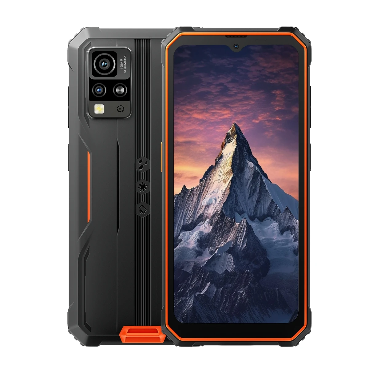 Blackview-Smartphone BV4800 Pro, téléphone portable robuste, écran 6.56 en effet IPS, 4 Go + 128 Go, batterie 5180mAh, appareil photo 16MP, 4G, Android 14