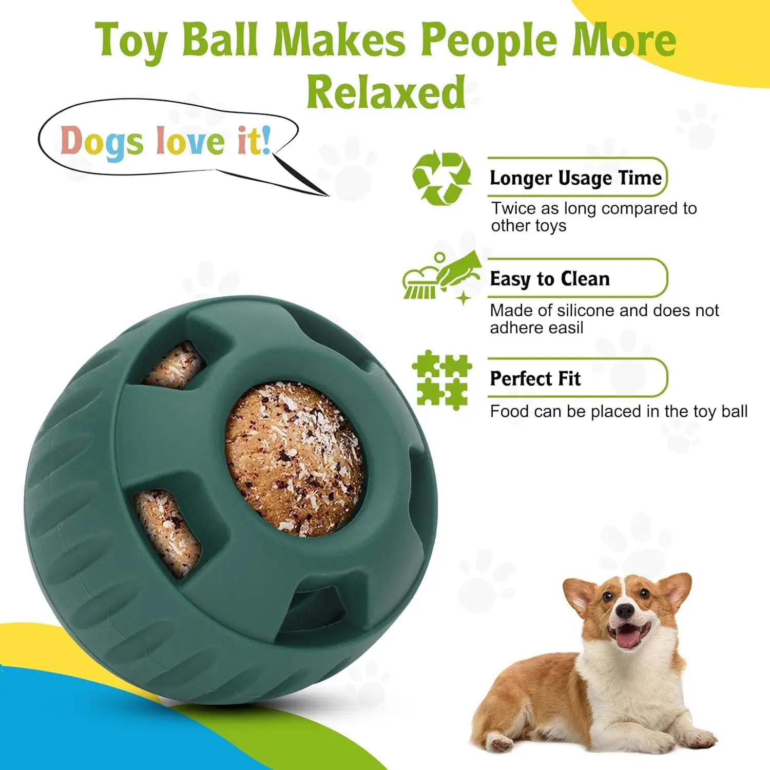 Jouets en silicone remplissables pour chiens, petits et grands chiens, gardez votre chiot distrait, boule de nourriture quotidienne, distributeur de nourriture