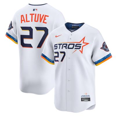 Houston Astros Nike MLB City Connect Limited-Trikot – Weiß – Jose Altuve – Herren Image