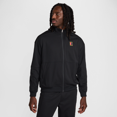 NikeCourt Heritage Men's Tennis Jacket - Black - Polyester