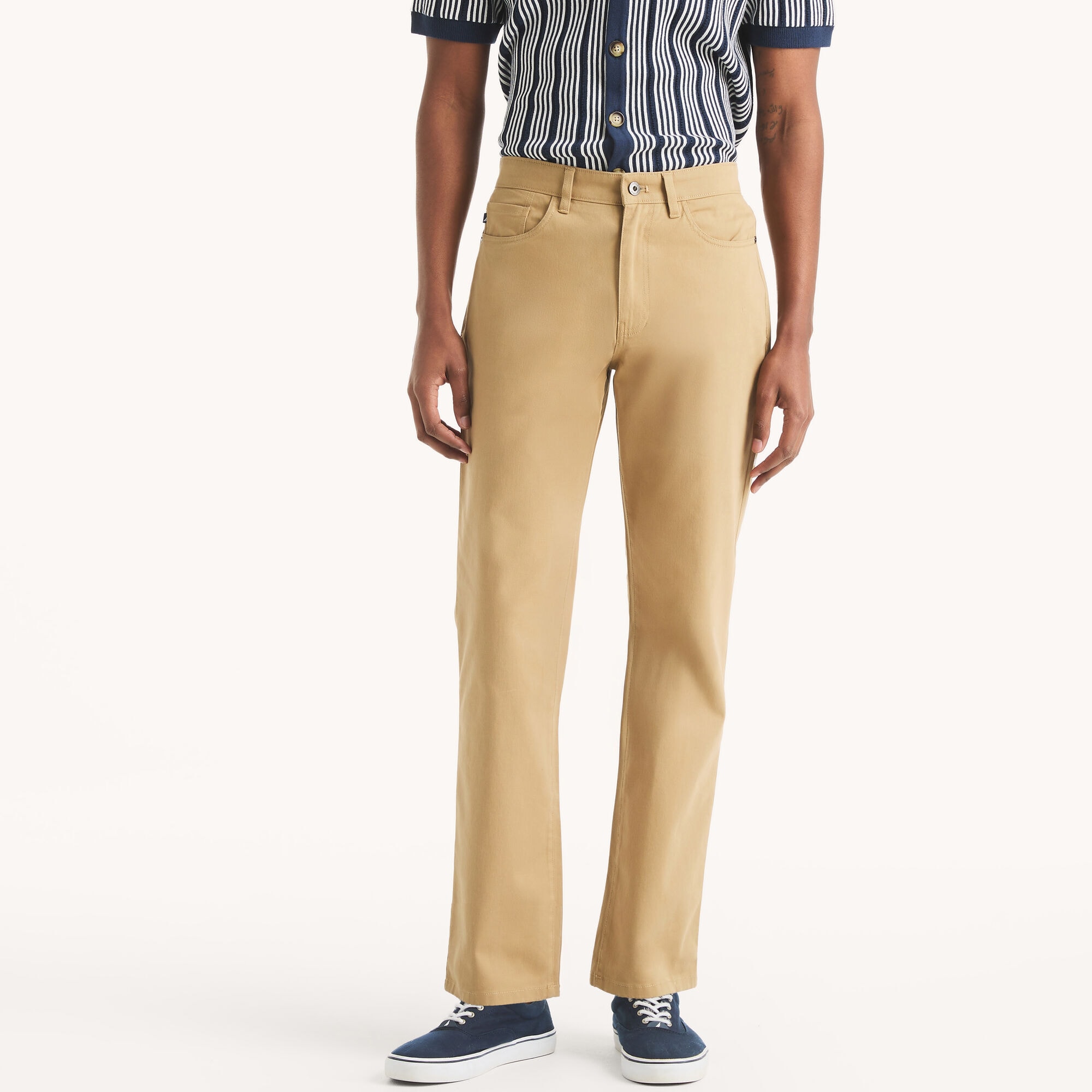 Nautica Men's Straight Fit Stretch Pant 210 (Dark Brown), 34x30