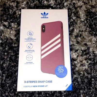 Adidas Cell Phones & Accessories | Adidas 3 Stripe Iphone Snap Case 6.5” Red Open Box Case In Excellent Condition | Color: Red | Size: 6.5”
