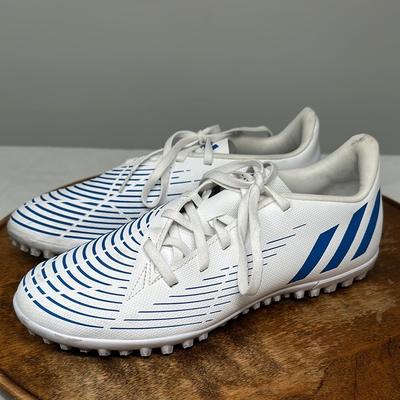 Adidas Shoes | Adidas Shoes Mens 8 Predator Edge.4 Turf Cleats White Blue Soccer Sports | Color: Blue/White | Size: 8
