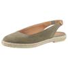 Slingsandale VERBENAS "Kiara Serraje", Damen, Gr. 37, grün (khaki), Veloursleder, casual, Schuhe, Sommerschuh, Sling, Urlaubschuh mit Juterahmen