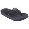 Zehentrenner SKECHERS "TANTRIC-COPANO", Herren, Gr. 48,5, schwarz, Lederimitat, casual, Schuhe, Sommerschuh, Schlappen, Poolslides, Badeschuh, mit Luxe Foam