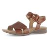 Keilsandalette GABOR "FLORENZ", Damen, Gr. 39, braun (camelfarben), Kalbsleder, unifarben, klassisch, Schuhe, Keilabsatz, Sommerschuh, Riemchensandale in Schuhweite G (=weit)