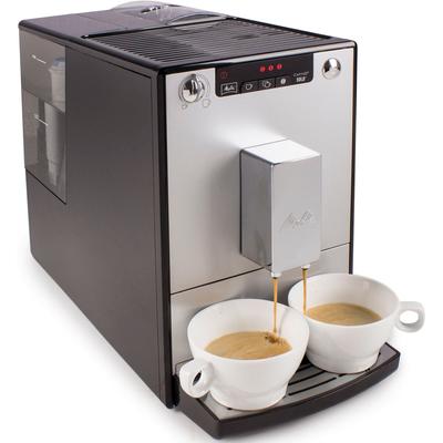 MELITTA Kaffeevollautomat "Solo E950-201, schwarz", silber (schwarz, silberfarben), B:45,5cm H:30,3cm T:20cm, Kaffeevollautomaten, Perfekt für Café crème & Espresso, nur 20cm breit Image