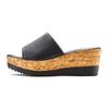 Pantolette LASCANA "Sommerschuh", Damen, Gr. 41, schwarz, Obermaterial: 100% Ziegenleder. Futter: 100% Synthetik. Decksohle: 100% Ziegenleder. Laufsohle: 100% Synthetik, mehrfarbig, metallic, klassisch, Schuhe Pantolette, Mule, Sandale, offener...